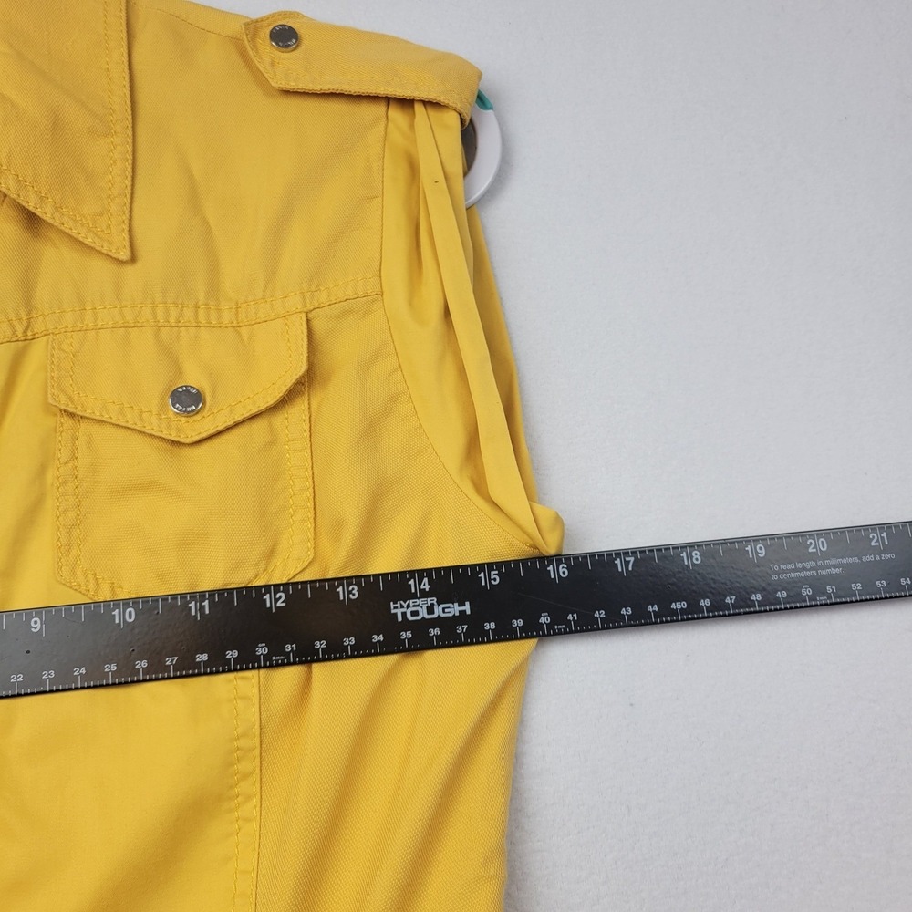 Karen Millen Yellow Sleeveless Shirt Midi Dress - Picture 4 of 16